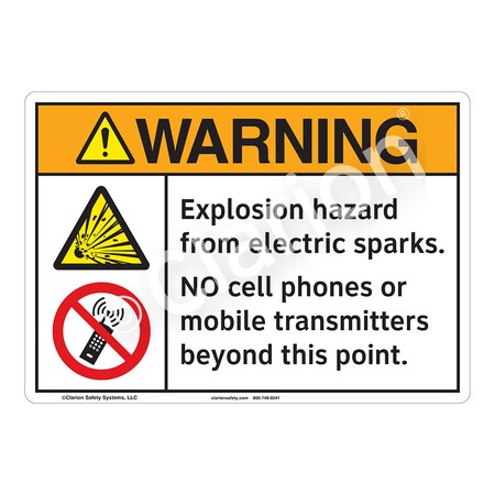 ANSI/ISO Compliant Warning Explosion Safety Signs Indoor/Outdoor Plastic (BJ) 12 X 18